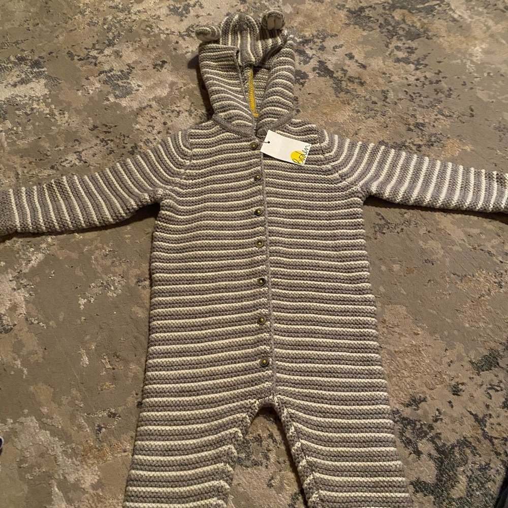 Baby Boden Hooded Knit One Piece